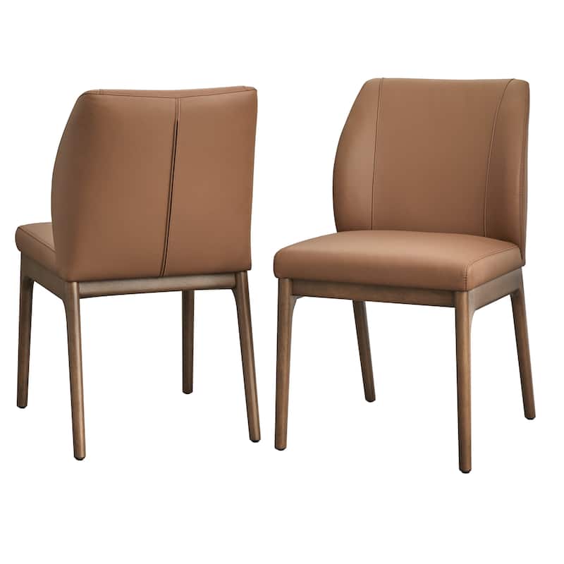 Lifestorey Lisbon Leather Dining Chair (Set of 2)