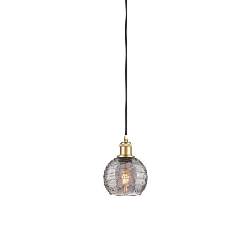 Innovations Lighting 516-1P-9-6 Athens Pendant Athens Deco Swirl 6" - Satin Gold