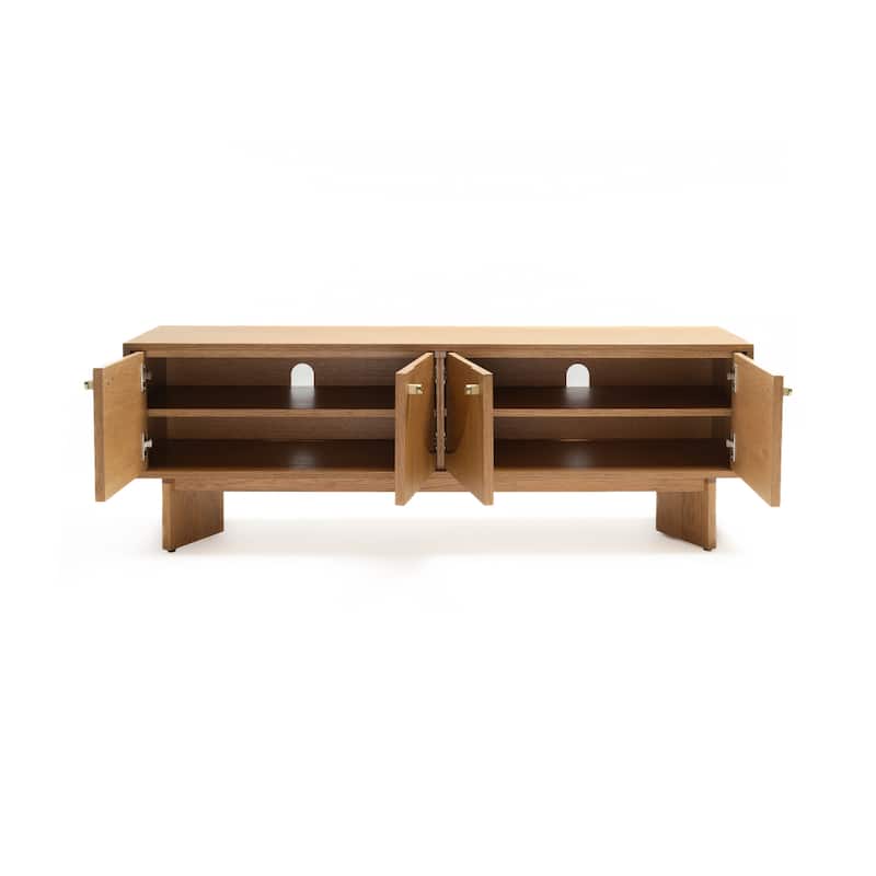 Studio London Oak Wood Zahra TV Stand for Wooden Entertainment Center