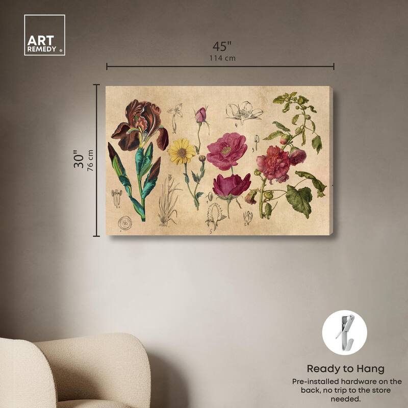 Blossoming Florals Canvas by Art Remedy, Gallery Wrapped