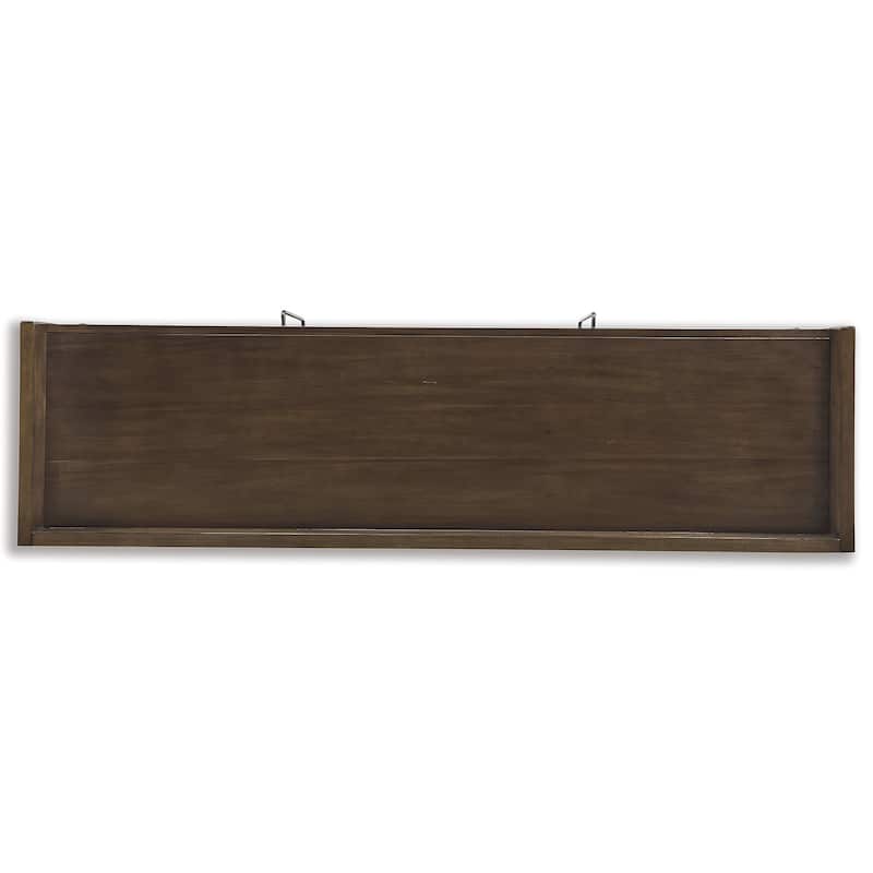 Signature Design by Ashley Starmore Brown 70" TV Stand for TVs up to 80" with Electric Fireplace - 70.25"W x 19.25"D x 35.25"H