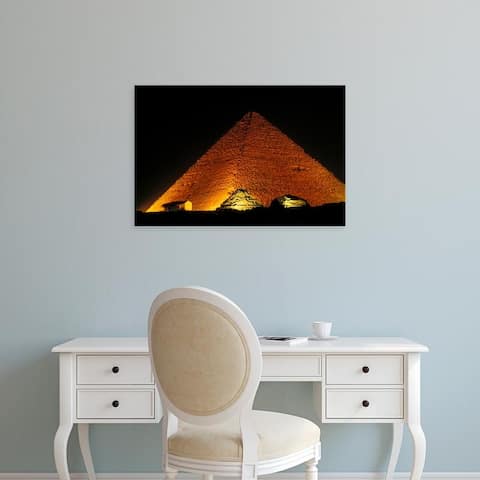 Easy Art Prints Claudia Adams's 'The Solar Barque Museum and Queens Pyramids' Premium Canvas Art