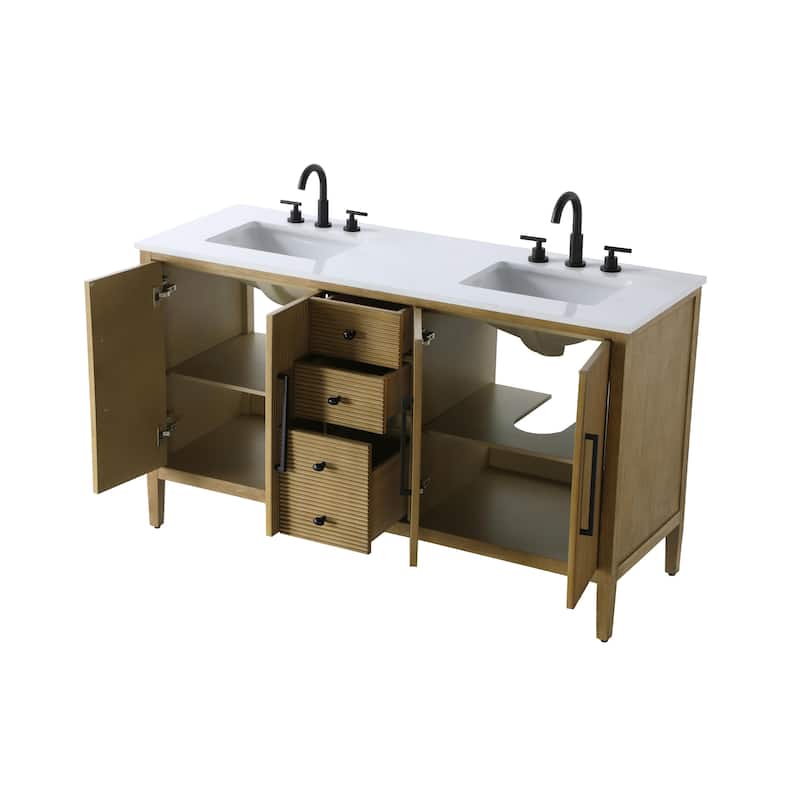 Elegant Lighting VF29660D Blakely 60" Free Standing Double Basin
