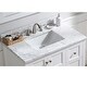 preview thumbnail 13 of 13, BATHLET 36 inch Carrara Marble Top White Bathroom Vanity Set