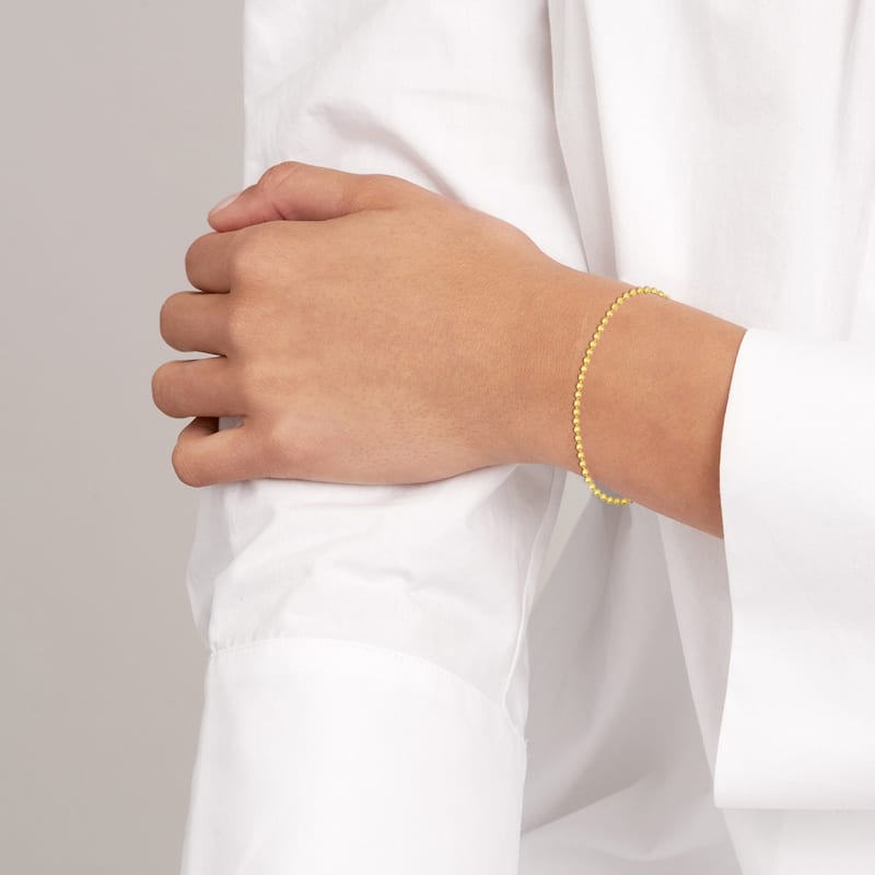 Marquee Jewels 14K Solid Yellow Gold Bead Bracelet
