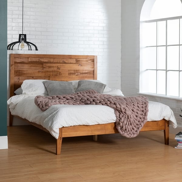 Carbon Loft Channing Solid Wood Queen Plank Bed Overstock 33888207
