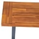 preview thumbnail 8 of 10, Indoor/Outdoor Solid Acacia Wood Slat Top Bench with Wood Legs