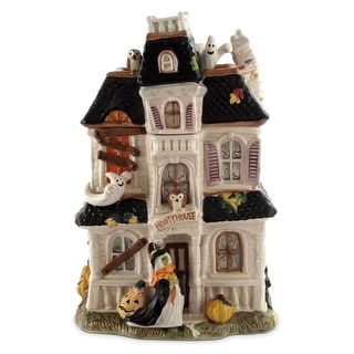 Fitz and Floyd Halloween Haunted House Cookie Jar