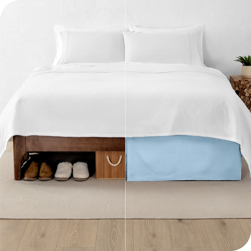 Bare Home Pleated Bed Skirt - 15-Inch Tailored Drop Easy Fit