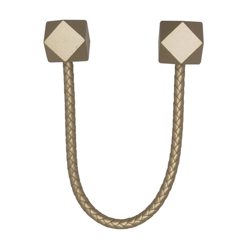 Pure Solid Color Tieback Wooden Tips Faux Leather Covering - 13"L x 1.4"W x 1.4"D