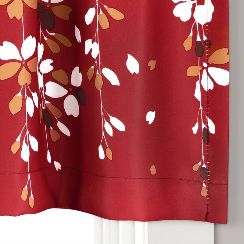 Lush Decor Weeping Flower Room Darkening Window Curtain Valance - 52x18