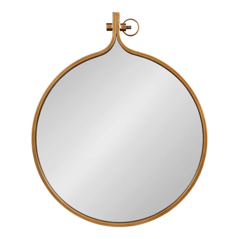 Kate and Laurel Yitro Round Wall Mirror - 23.5x28.5 - Gold
