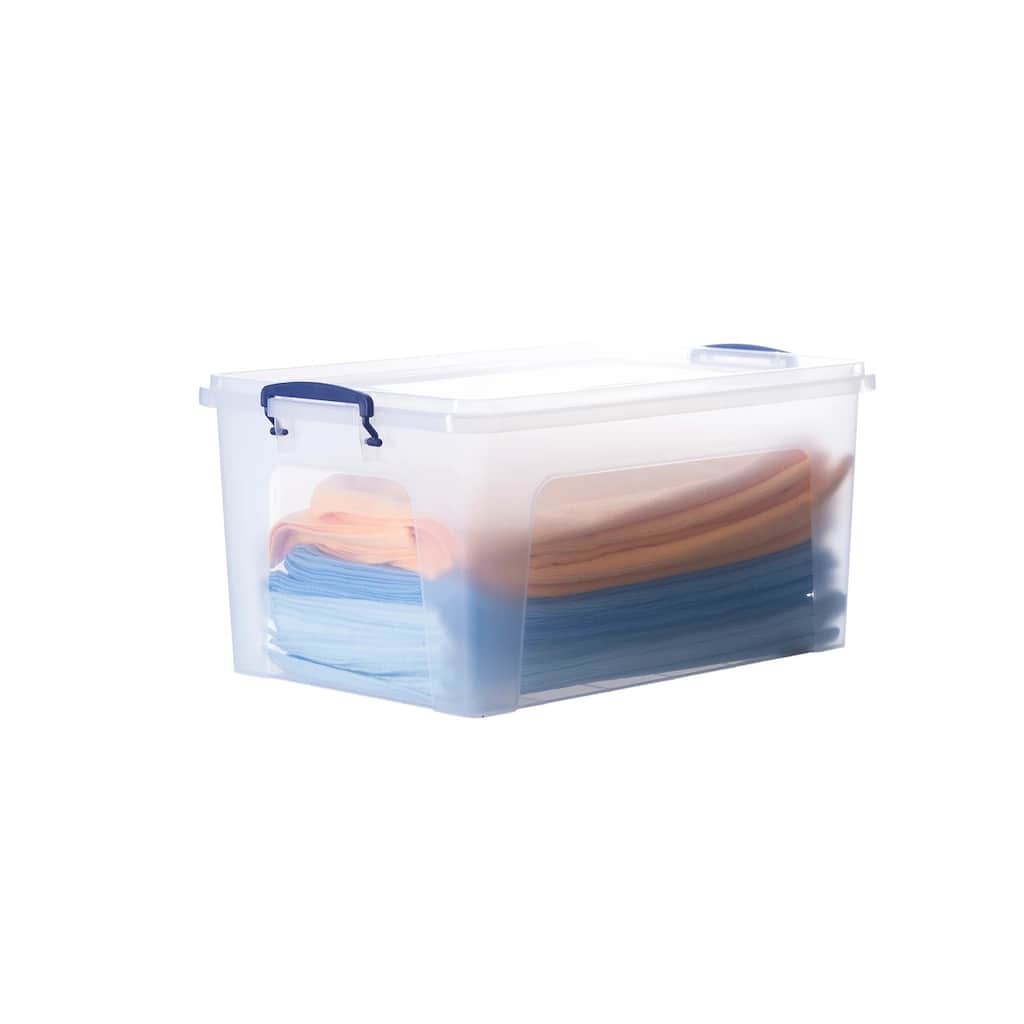 Superio Clear Deep Stackable Storage Container with Lid, 28.5 Qt - 28 qt