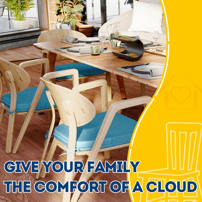 AAAAAcessories 17 in. X 16 in.Indoor Strap Non-slip Chair Cushion for Multi-scenario Setups (2 Pack) - N/A