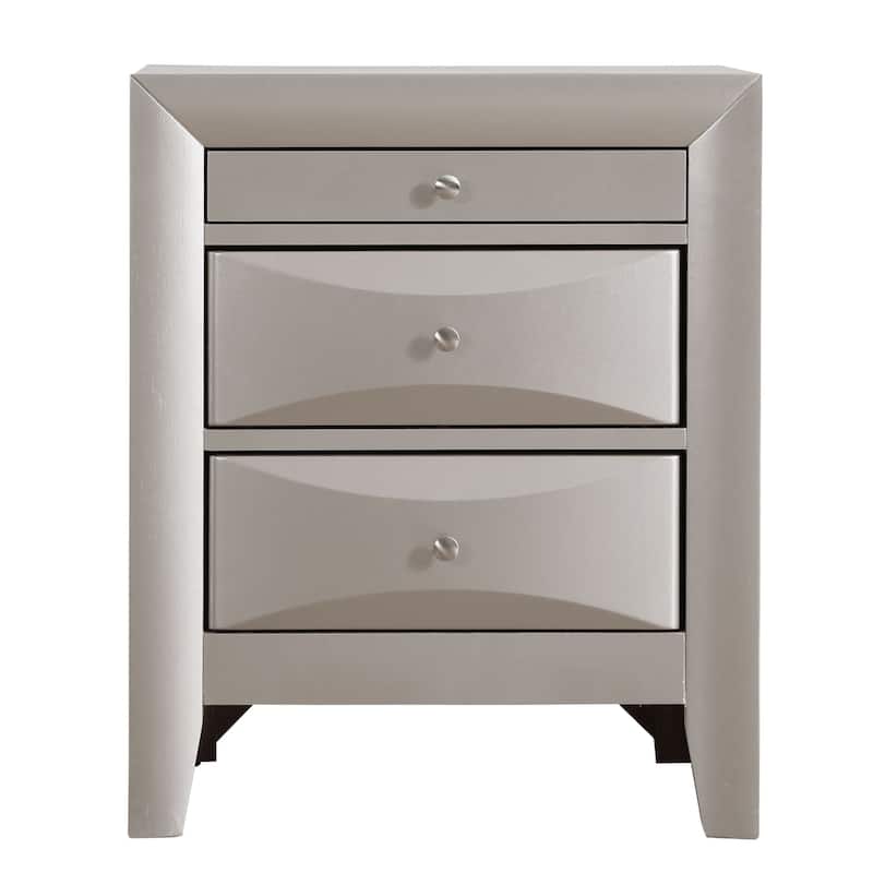 Marilla 3-drawer and Wood Nightstand