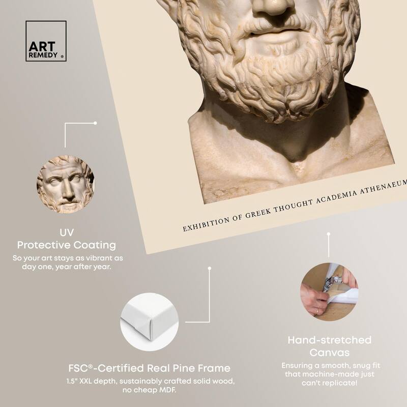 Greek Thinker Canvas by Art Remedy, Gallery Wrapped