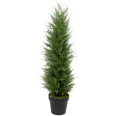 3' Artificial Cedar Pine Petite Arborvitae Tree in Round Pot Unlit