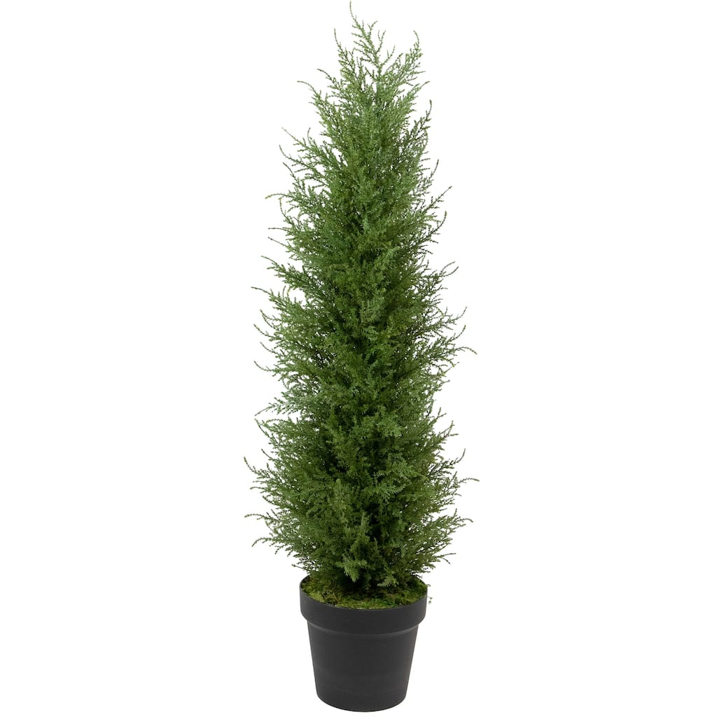 3' Artificial Cedar Pine Petite Arborvitae Tree in Round Pot Unlit
