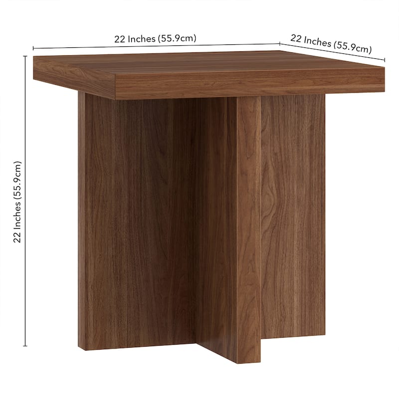 Elna 22" Wide Square Side Table - 22" Wide