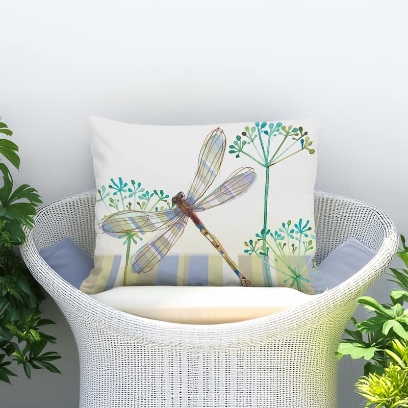 Magnolia Casual Outdoor Pillow Dragonfly Wisp 13x18