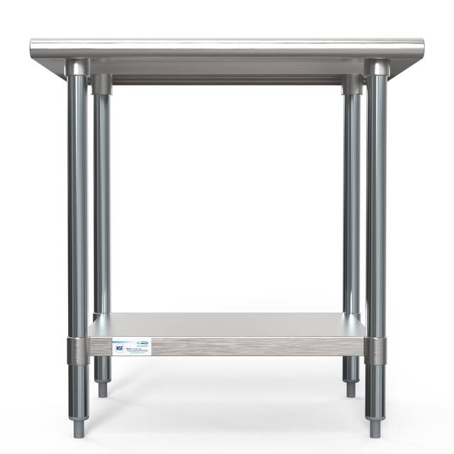 24 in. x 30 in. Stainless Steel Kitchen Utility Table with Casters