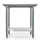 24 in. x 30 in. Stainless Steel Kitchen Utility Table with Casters