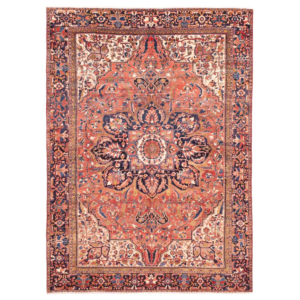 ECARPETGALLERY Hand-knotted Sarabi Light Red Wool Rug - 9'3 x 12'6