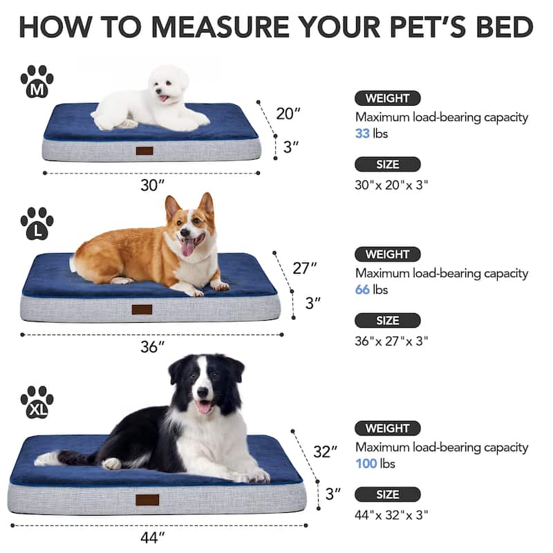 Orthopedic Dog Bed with Washable Cover