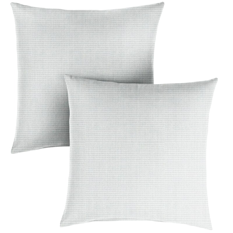 Sorra Home Sunbrella Canvas Indoor/Outdoor Knife-edged Square Pillows (Set of 2)