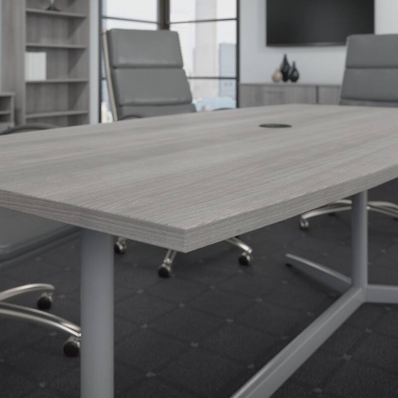 96W x 42D Conference Table with Metal Base by Bush Business Furniture