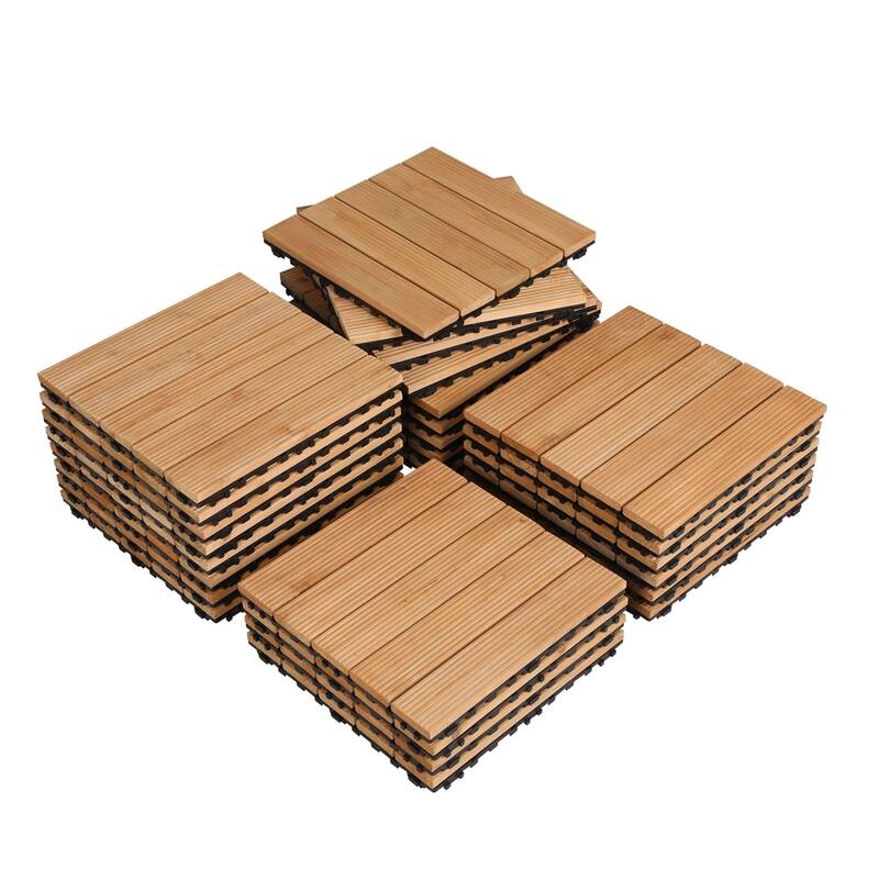 Yaheetech 27pcs 12"x12" Tiles for Patio Garden for Indoor & Outdoor