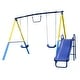 preview thumbnail 3 of 10, Metal Play and Swing Set for Kids