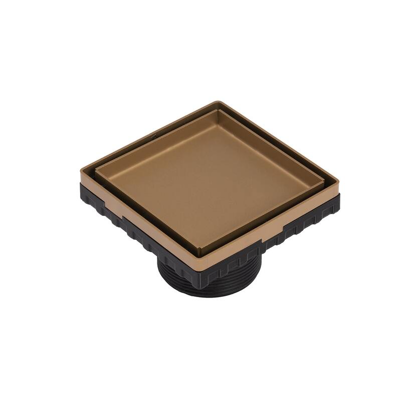 Infinity Drain LT4-2 4"x4" LTD 4 Tile Drain Strainer-2" Throat - Satin Bronze