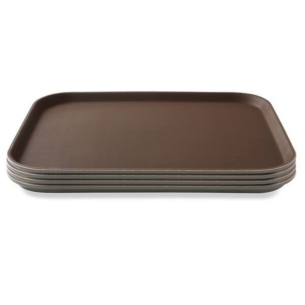 Jubilee 4-Pack Round Serving Trays – NSF Certified, Non-Slip – For Restaurants, Bars, Catering