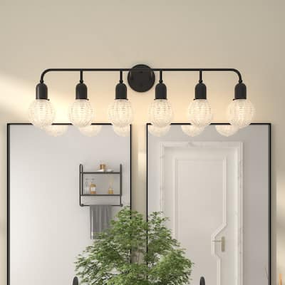 Acroma 6 - Light Dimmable Steel Bathroom Vanity Light - 6-light