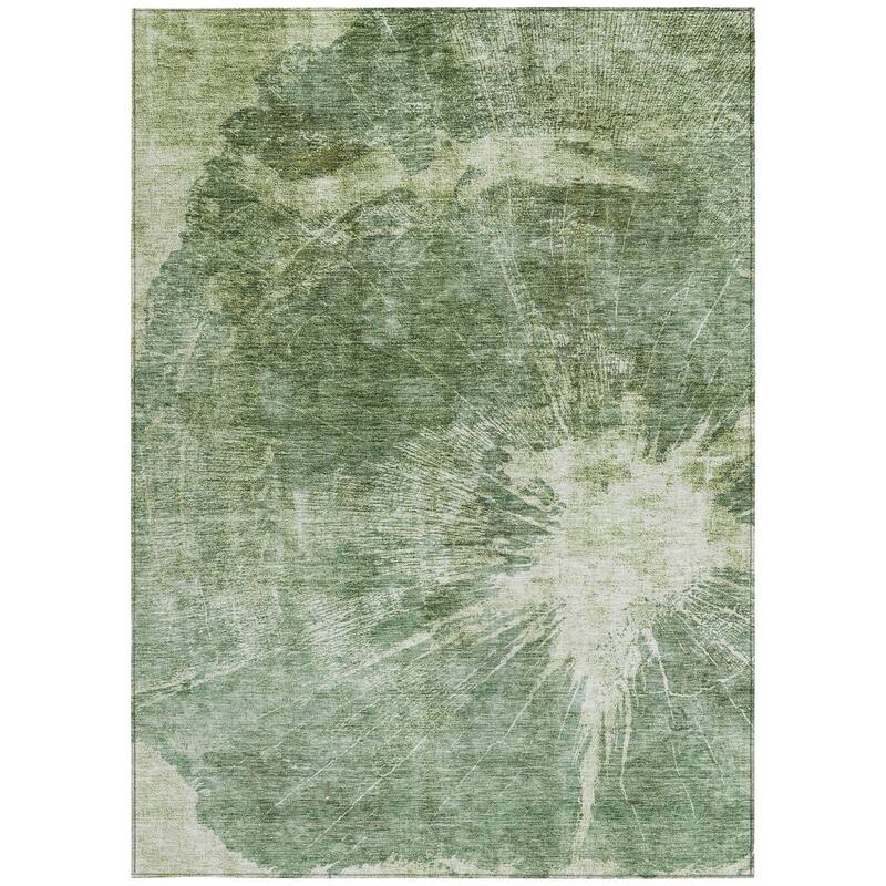 HomeRoots Abstract Transitional Rectangle Outdoor Rug
