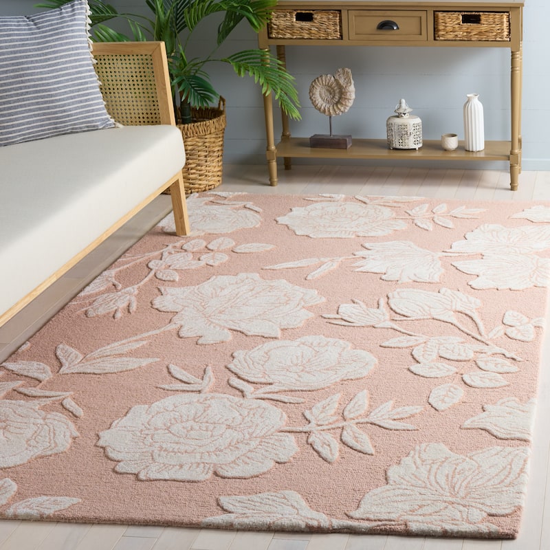 SAFAVIEH Handmade Glamour Arsenia Floral Wool Rug