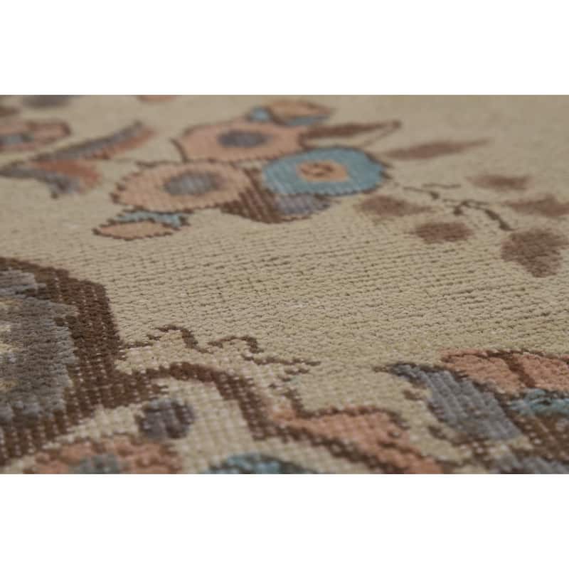 Medallion Tabriz Persian Area Rug Floral Handmade Wool Carpet - 8'0"x 11'3"