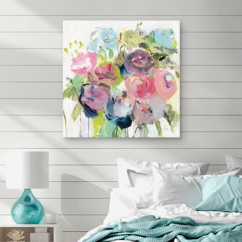 Bright Summer Peonies by Marilyn Hageman Canvas Art Print