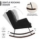 preview thumbnail 25 of 54, HOMYKA 25.2” Wide Rocking Chair with Button Accents for Nurseries