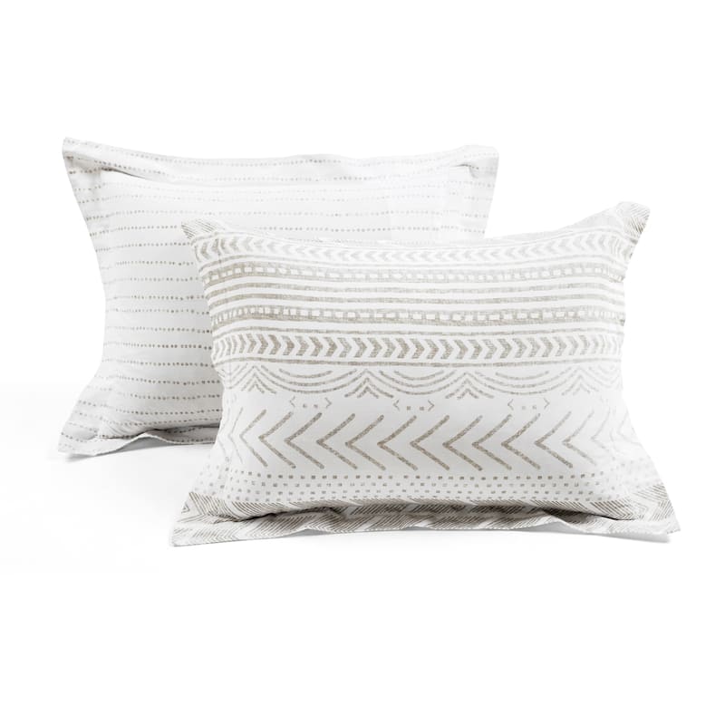 Lush Decor Hygge Geo Reversible 3 Piece Cotton Duvet Set