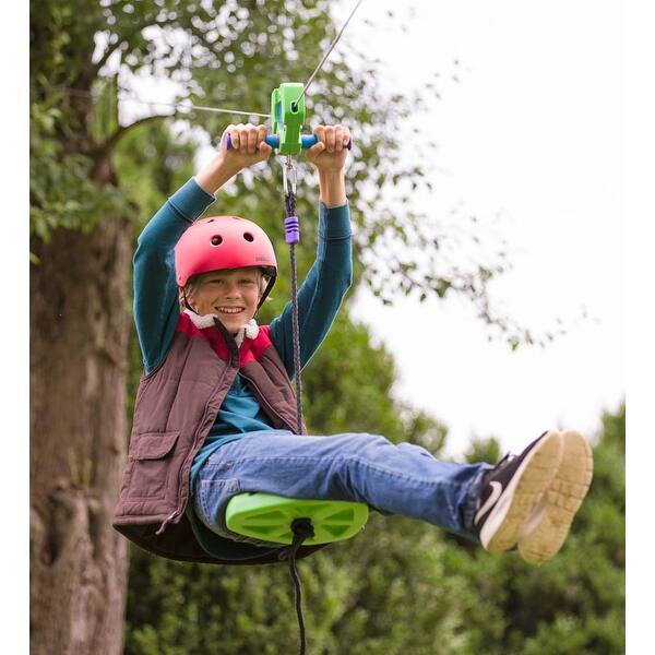 HearthSong 100' Green Backyard Zipline Kit Bed Bath & Beyond 35915743