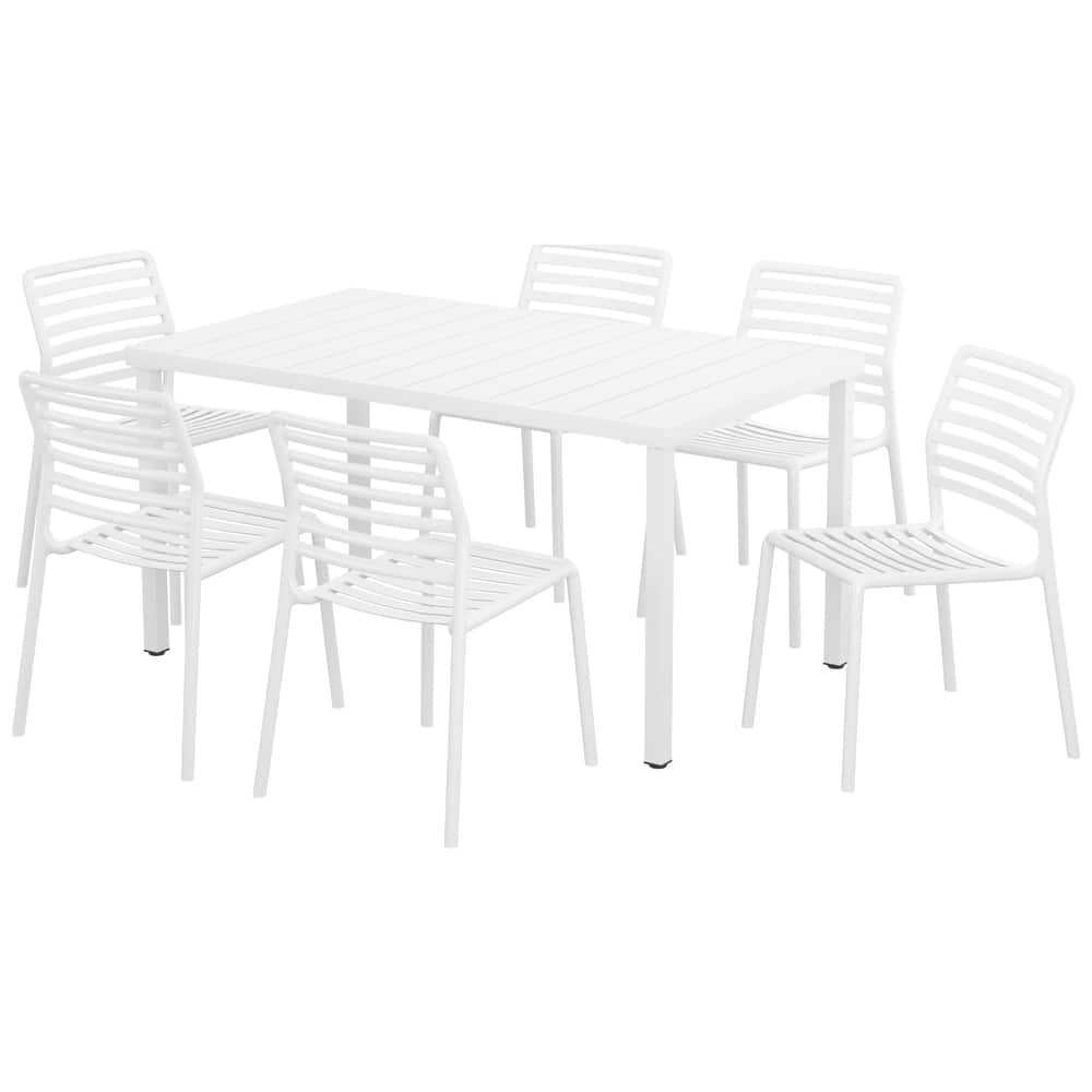 Frond and Form 6-Person Outdoor Rectangular Dining Set