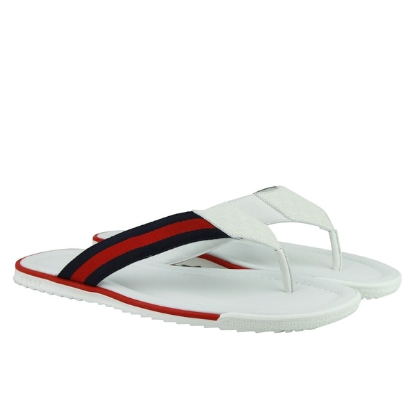 white gucci flops
