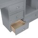 preview thumbnail 7 of 10, High Full Loft Bed with Desk, Storage Shelves and Drawers, Guardrails, Grey