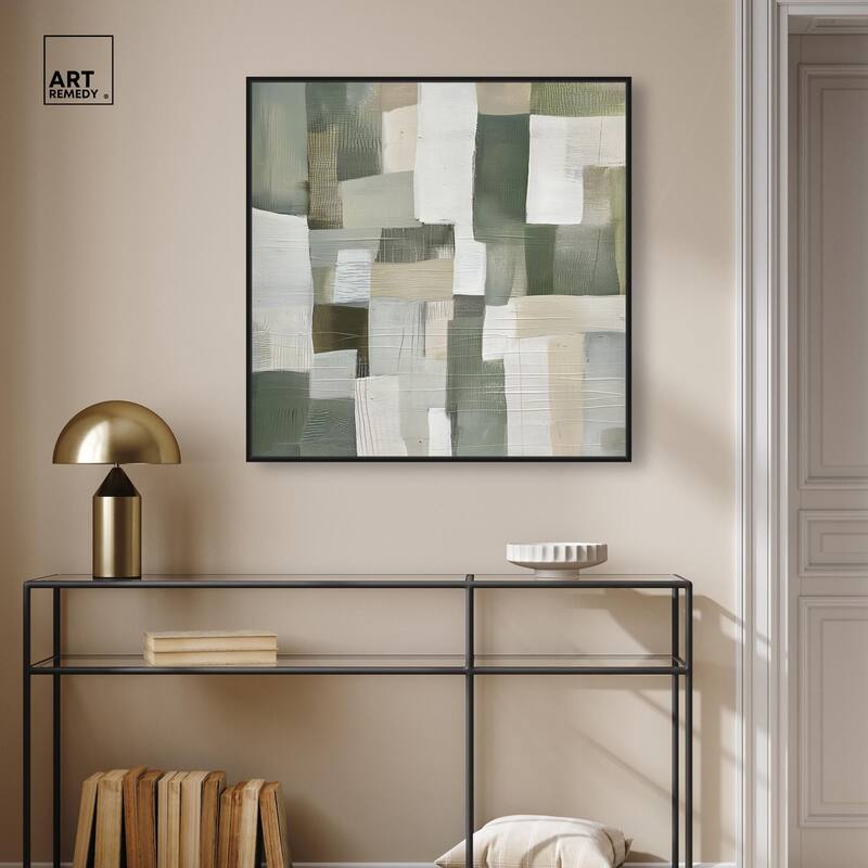 Pale Jade Green I Canvas by Art Remedy