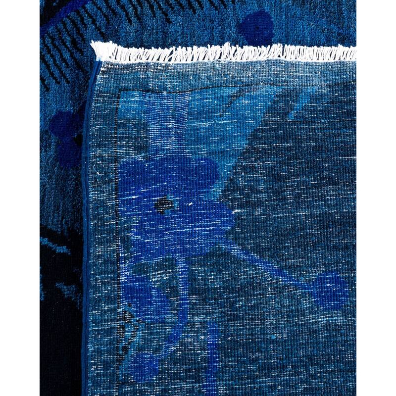 Overdyed, One-of-a-Kind Hand-Knotted Area Rug - Blue - 6' 1" x 9' 3"