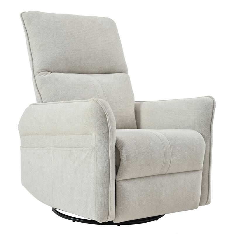 360°Swivel Rocker Recliner Chair,Swivel Nursery Rocking Chair w/Pull Ring,Glider Chair,Modern Rocking Swivel Recliner Chair