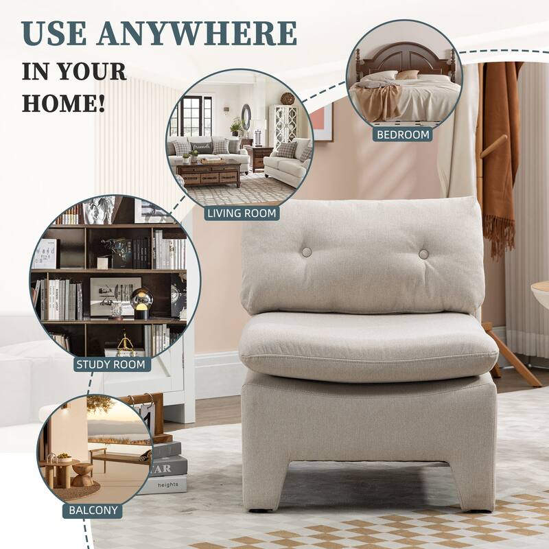 Cushioned deep seat, single lazy chair for Living room