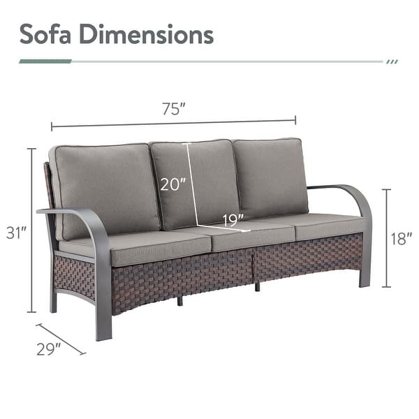 dimension image slide 2 of 48, Pocassy Outdoor Patio Furniture Set